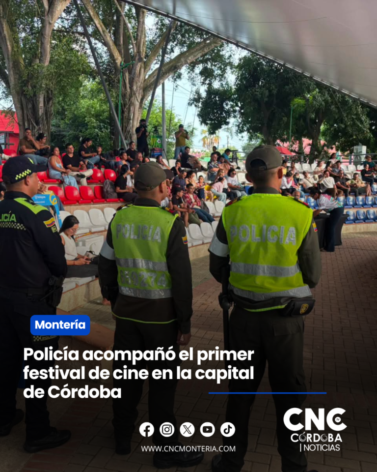 Policía acompañó el primer festival de cine en la capital de Córdoba