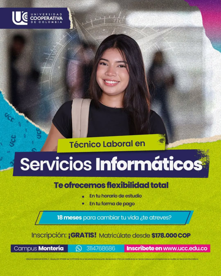 Técnico Laboral por competencias en Auxiliar en Servicios Informáticos de la Universidad Cooperativa de Colombia