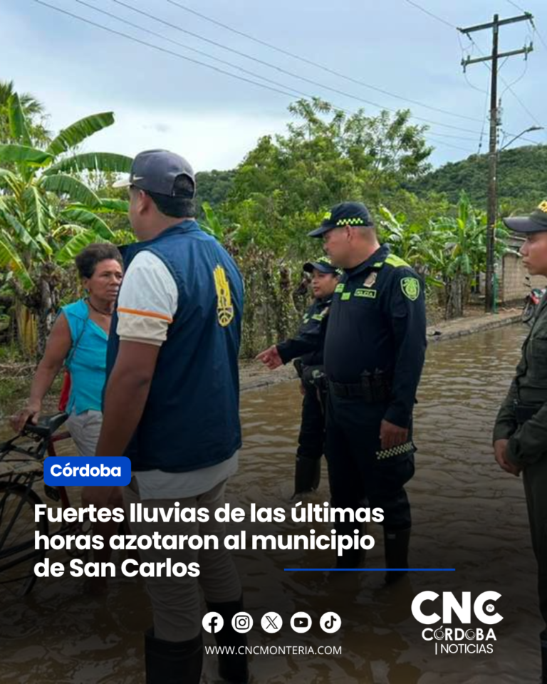 Fuertes lluvias de las últimas horaz azotaron al municipio de San Carlos